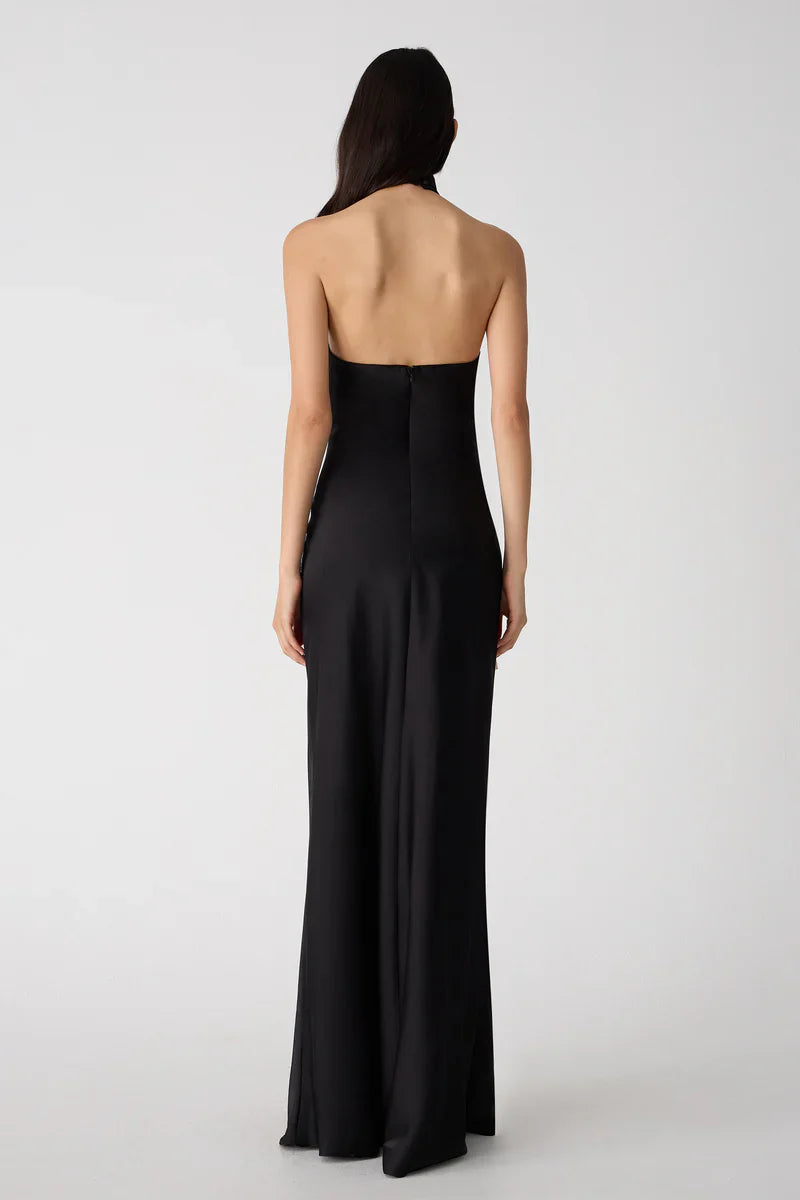 Msh Teresa Satin Maxi Gown Dress