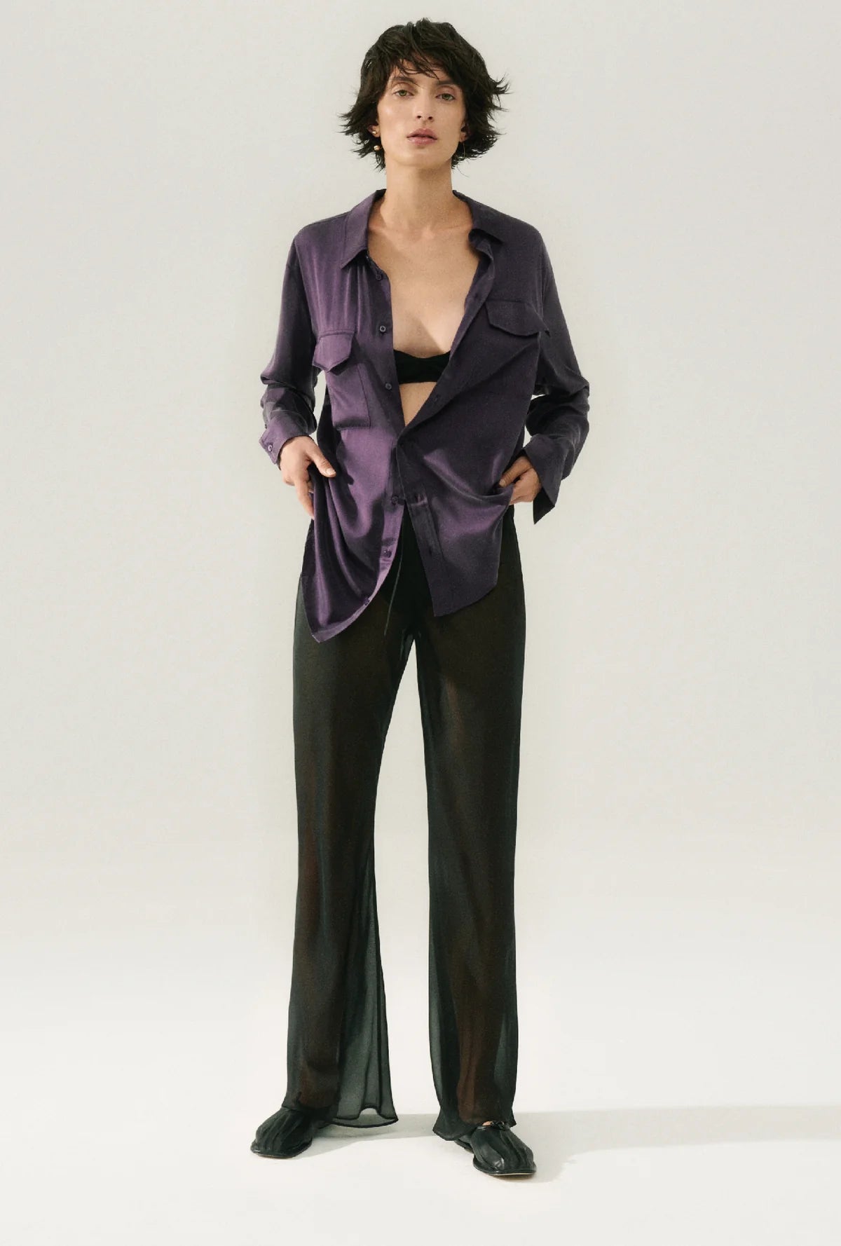 SL Silk Boyfriend Shirt