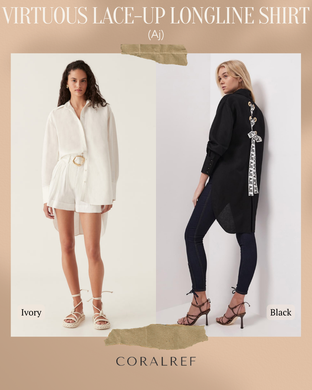 Aj Virtuous Lace Up Longline Shirt