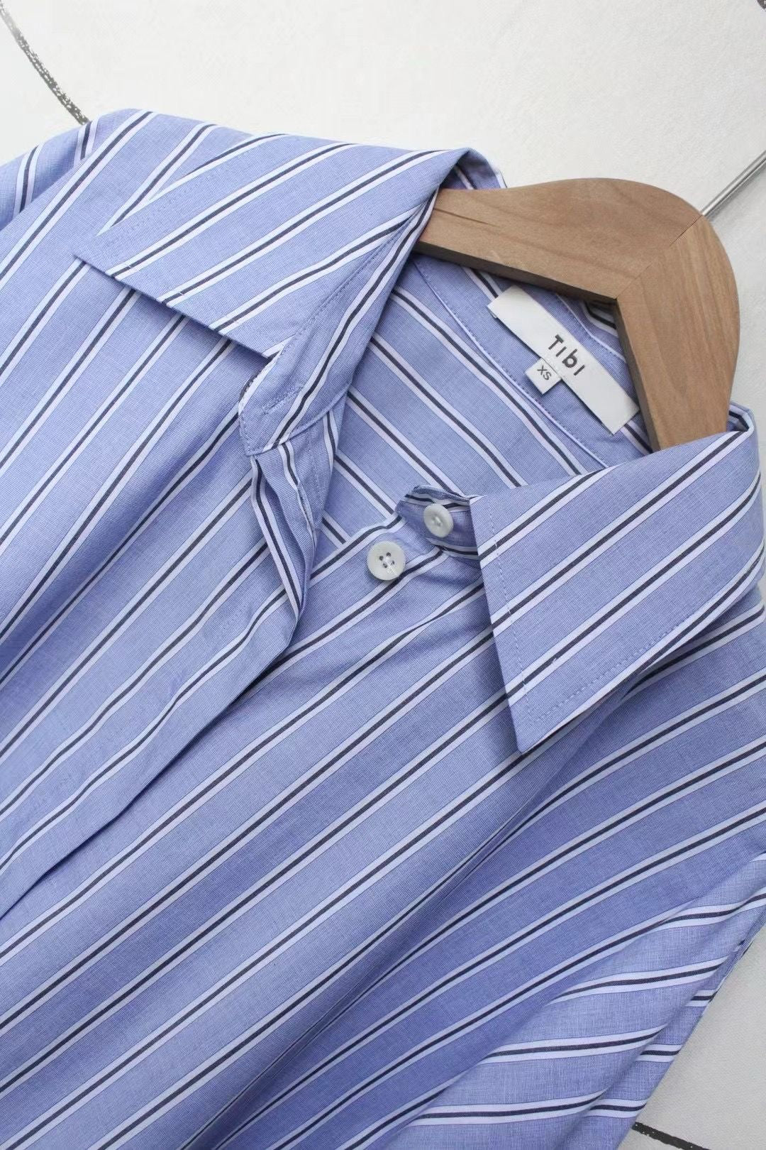 Tb Striped Gabe Oversized Shirt