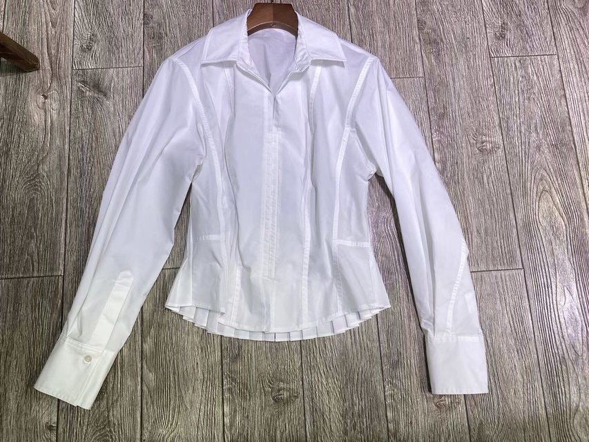 JS Danny Pleated Cotton Blend Shirt