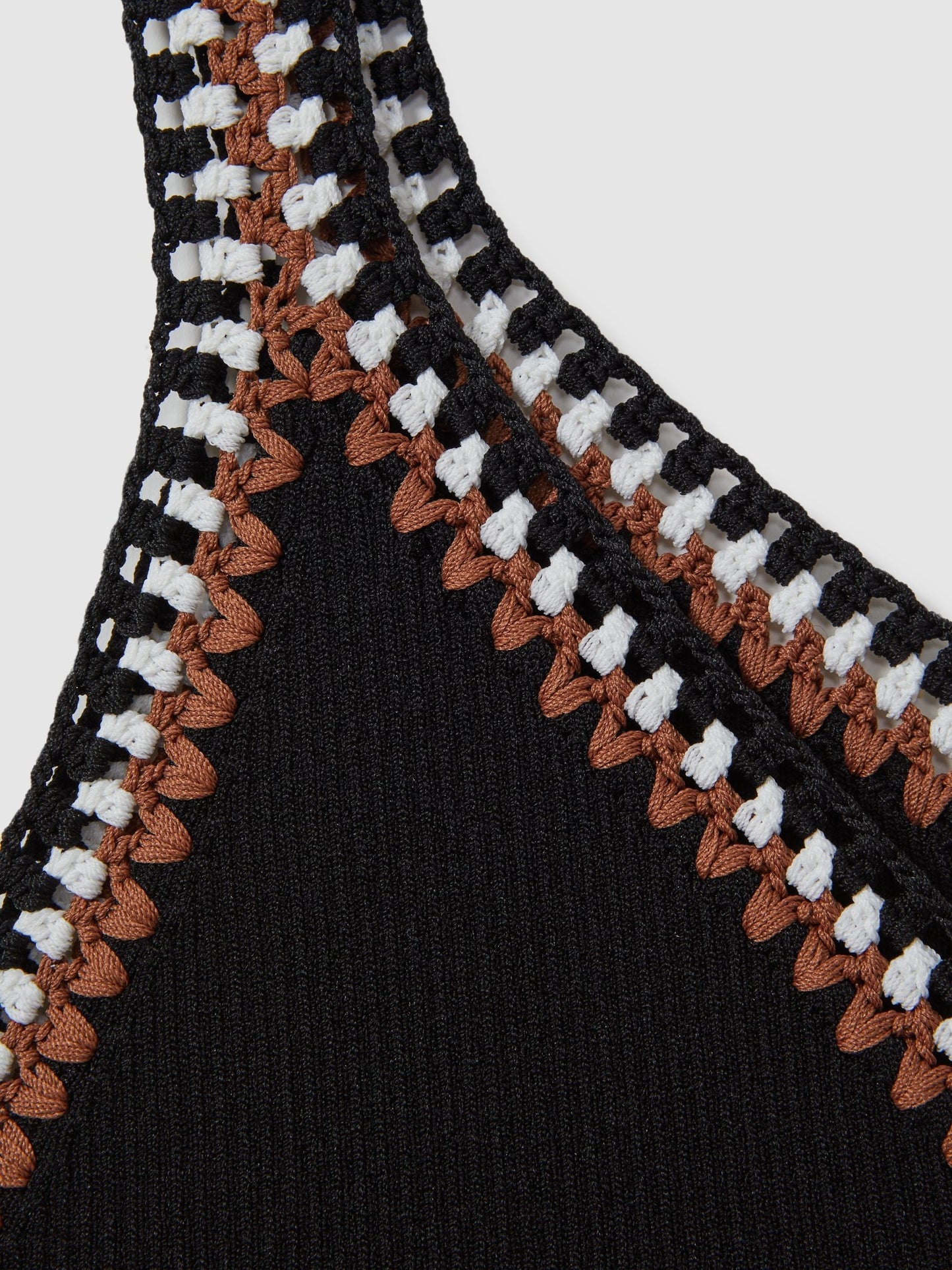 Rss Kiki Knitted Crochet Trim Vest