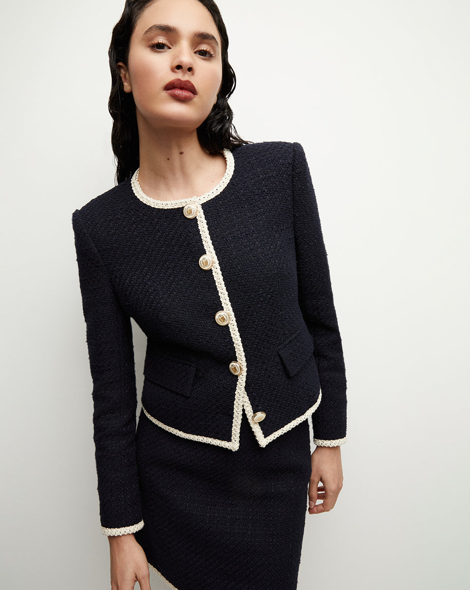 VB Mabel Tweed Jacket & Roman Mini Skirt Set