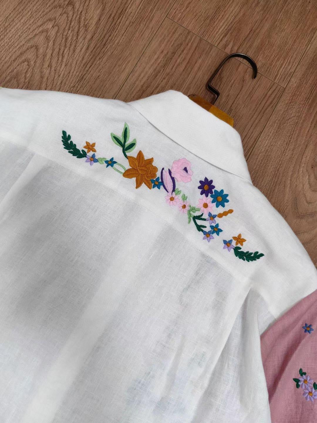 Alms Willa Embroidered Shirt & Shorts