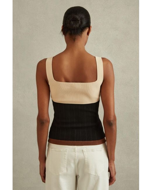 Rss Colour Block Knit Tank Top