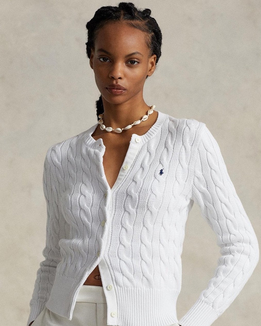 RL Knit Crewneck Cardigan