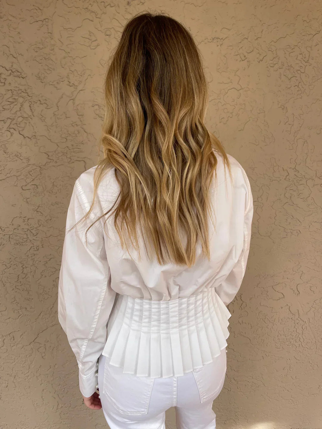 JS Danny Pleated Cotton Blend Shirt