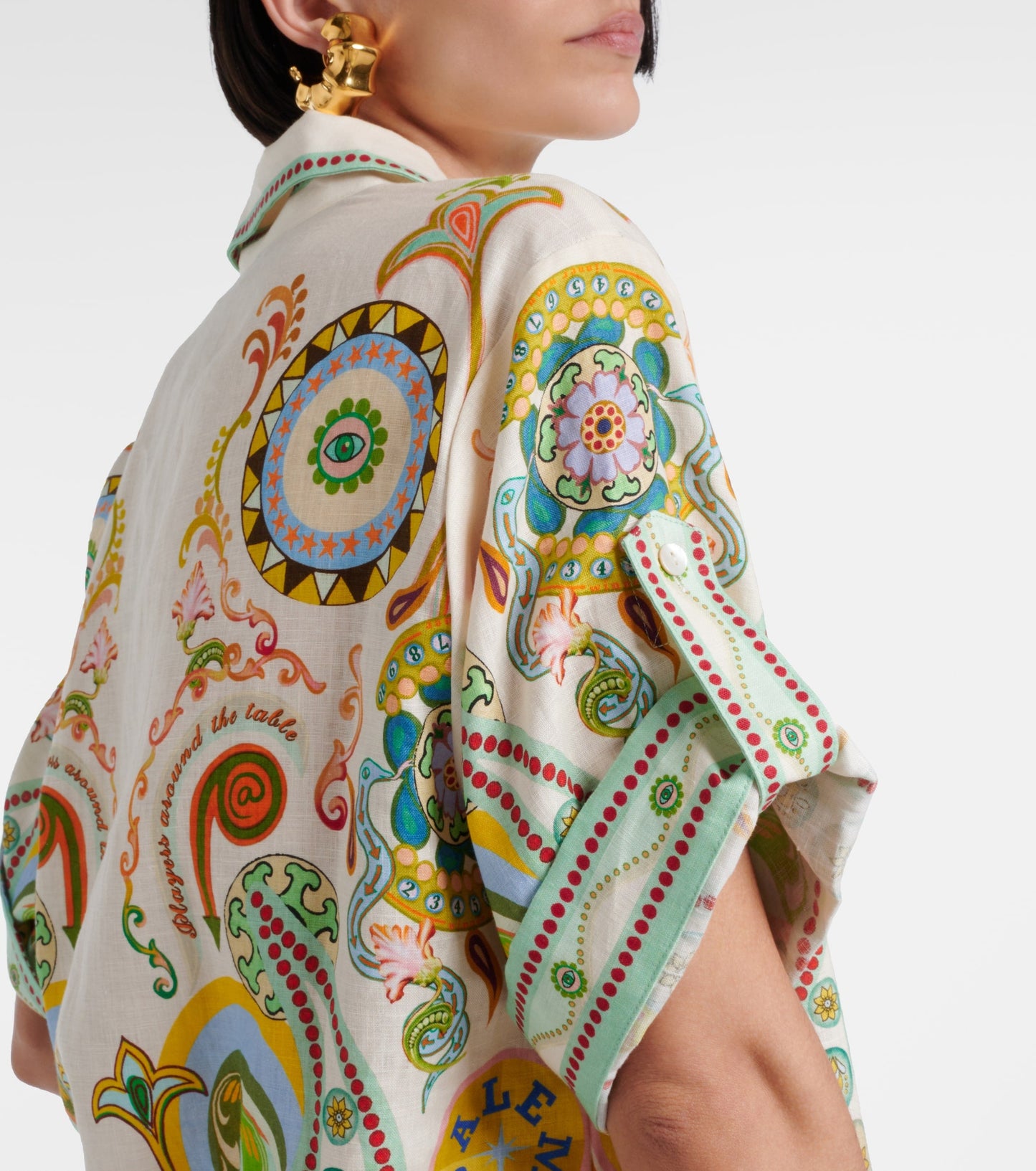 Alms Pinball Printed Linen Shirt & Shorts Set