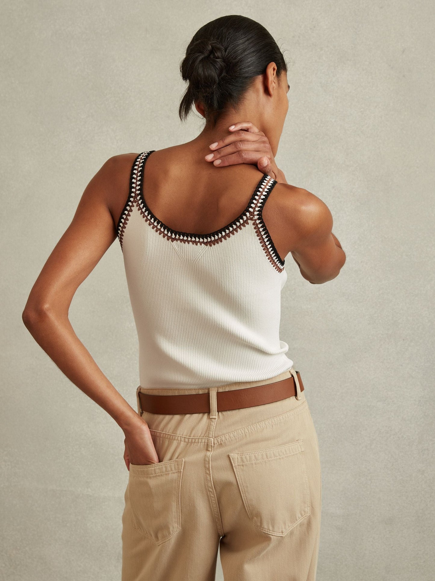 Rss Kiki Knitted Crochet Trim Vest