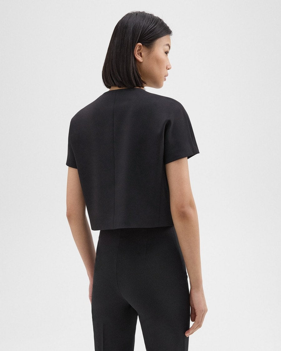 Thry Double Breasted Crop Top