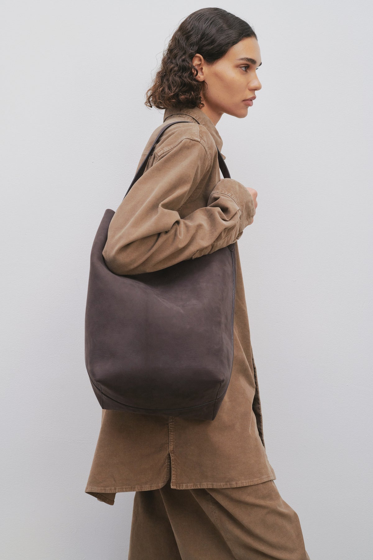 TR N/S Tote Bag Suede - Tundra, Wood