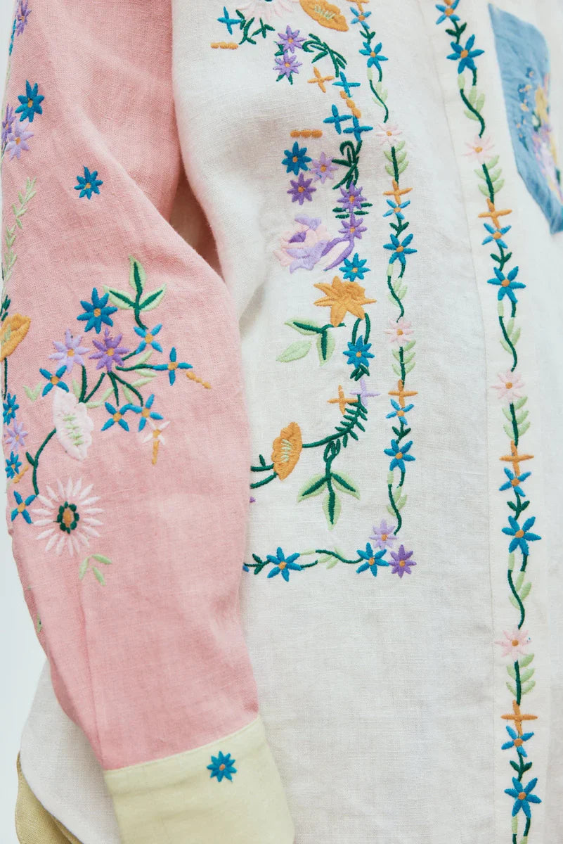 Alms Willa Embroidered Shirt & Shorts
