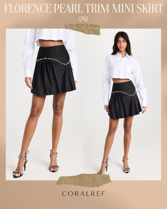 Aj Florence Pearl Trim Mini Skirt