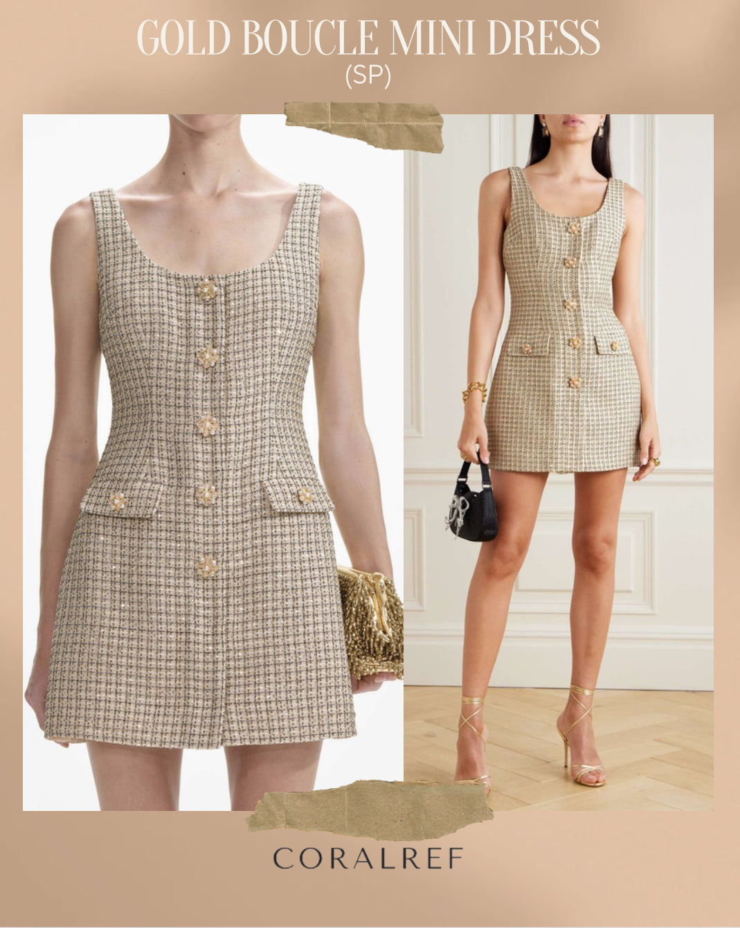 SP Gold Boucle Mini Dress