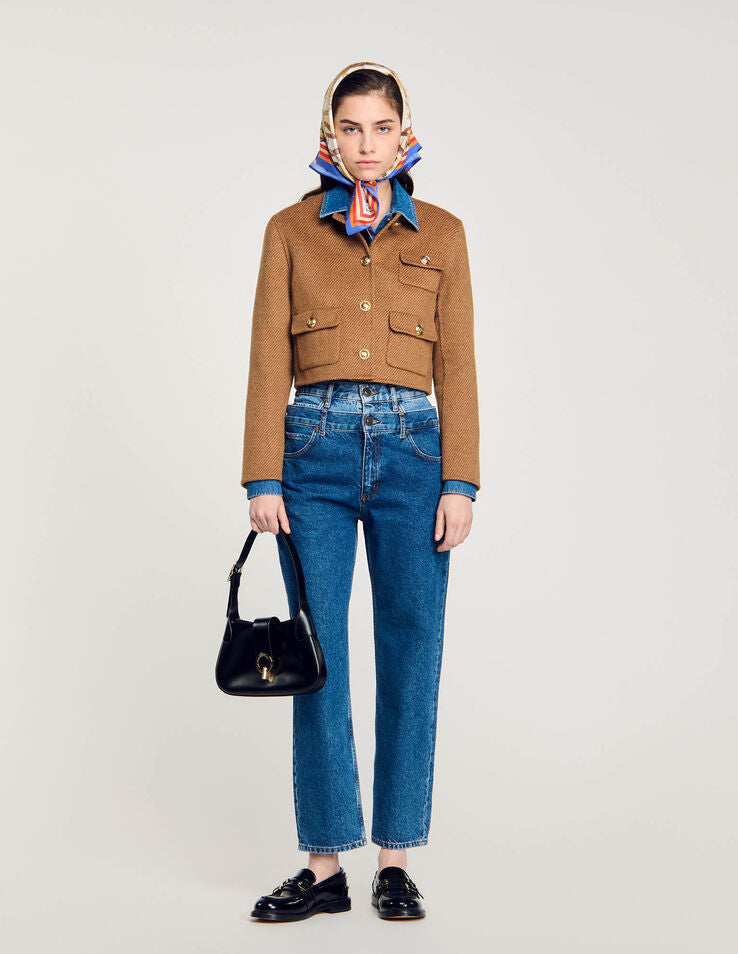 Sndr Cropped Button Down Jacket