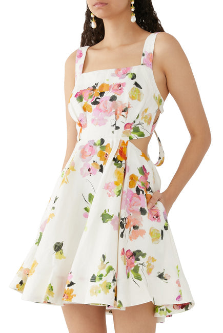 Aj Clara Tie Back Mini Dress