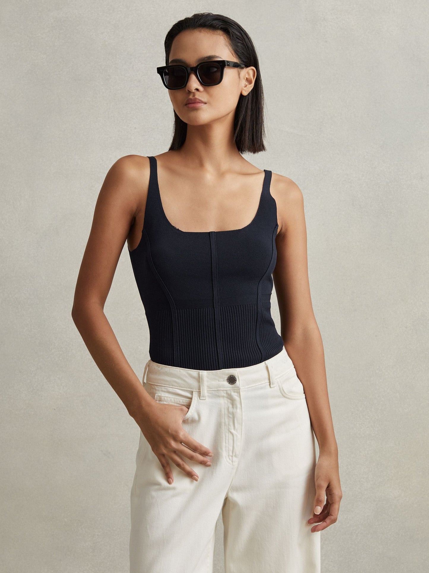 Rss Verity Ribbed Seam Detail Vest