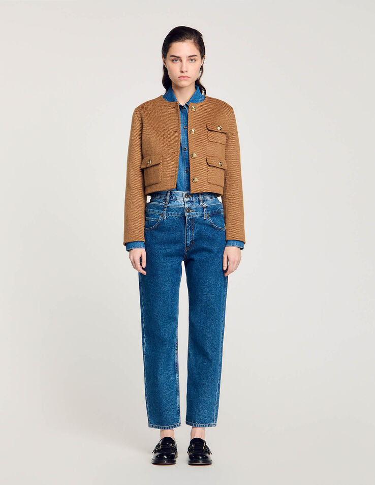 Sndr Cropped Button Down Jacket