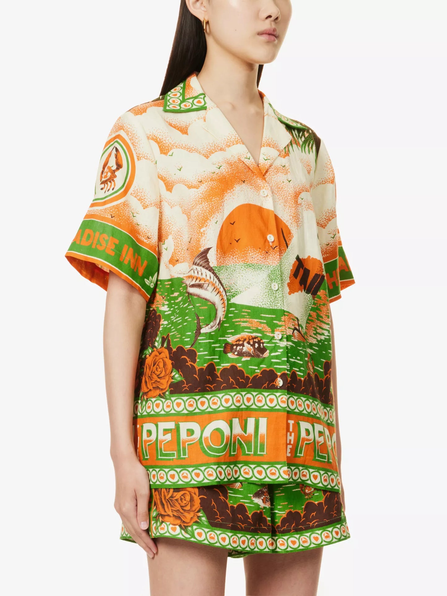 Alms Bungalow Oversized Shirt & Shorts Set