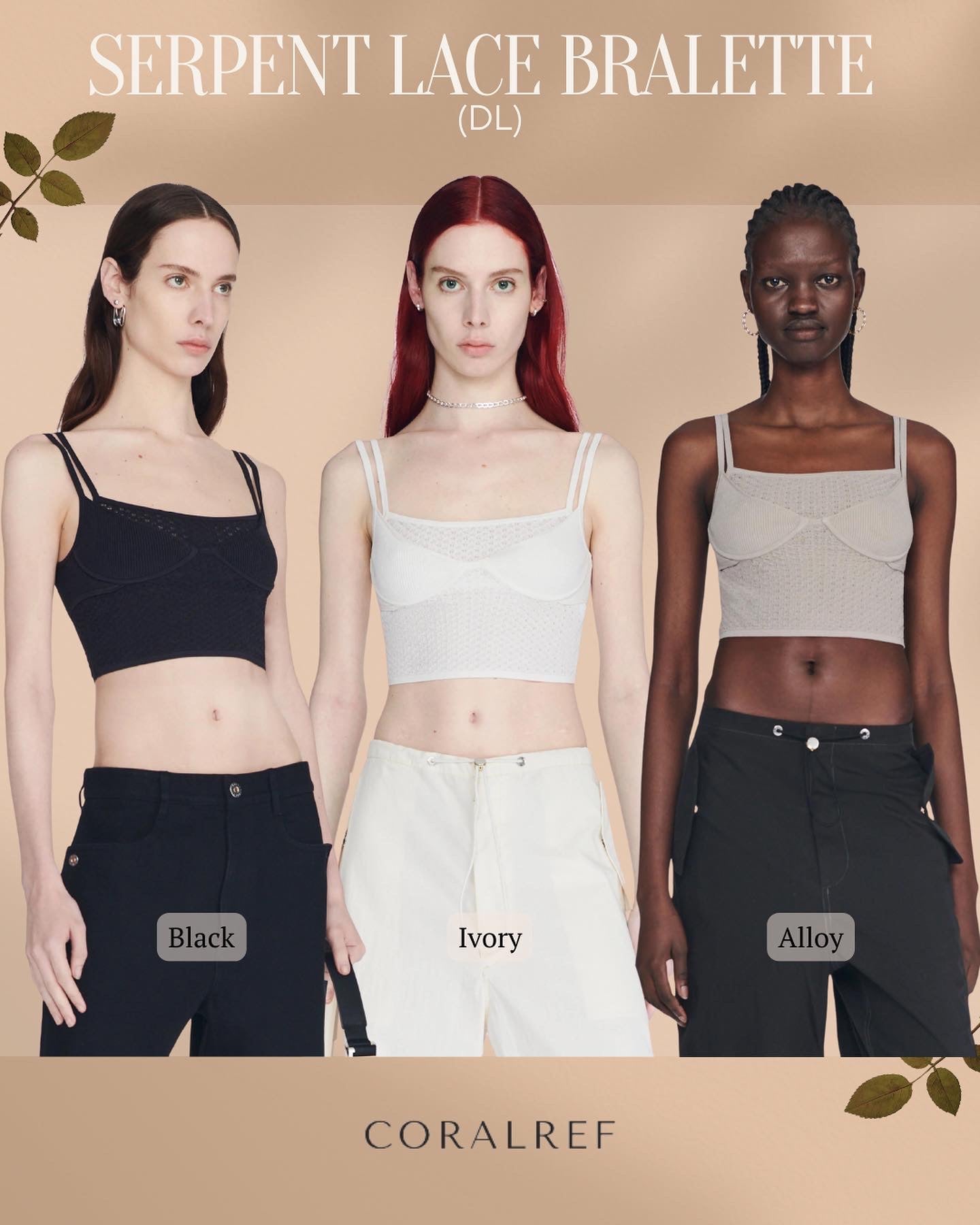 DL Serpent Lace Bralette Top