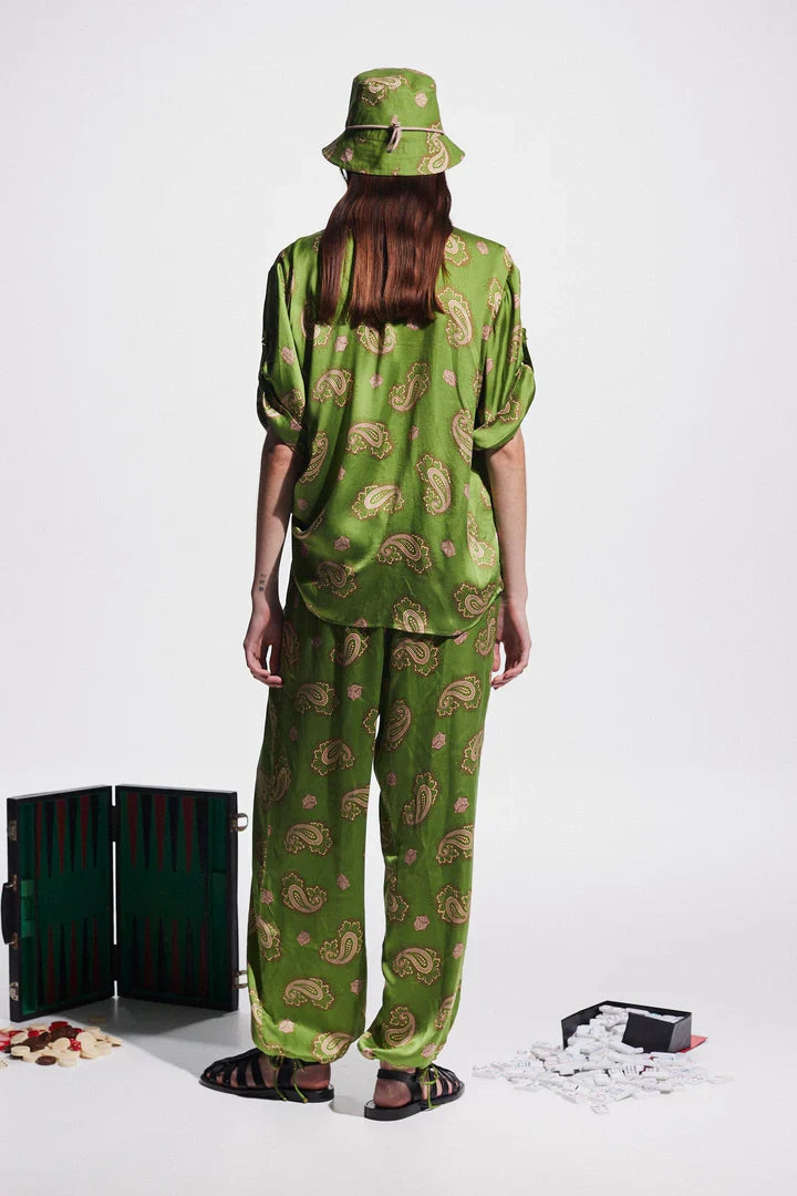Alms Dice Silk Shirt & Pants Set