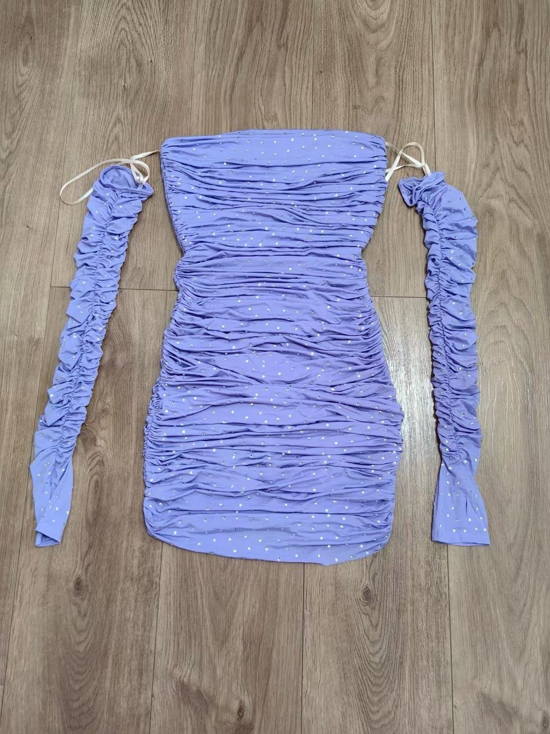 AP Crystal Embellished Jersey Mini Dress
