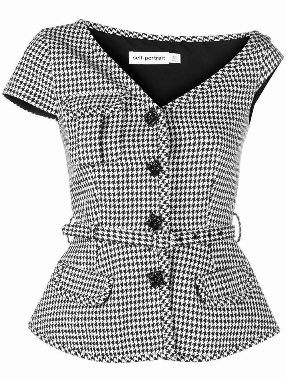 SP Houndstooth Cotton Top