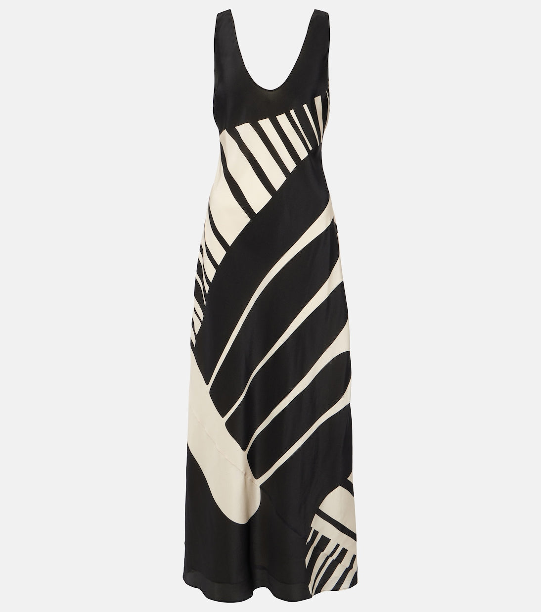 STL Arte Printed Silk Satin Maxi Dress