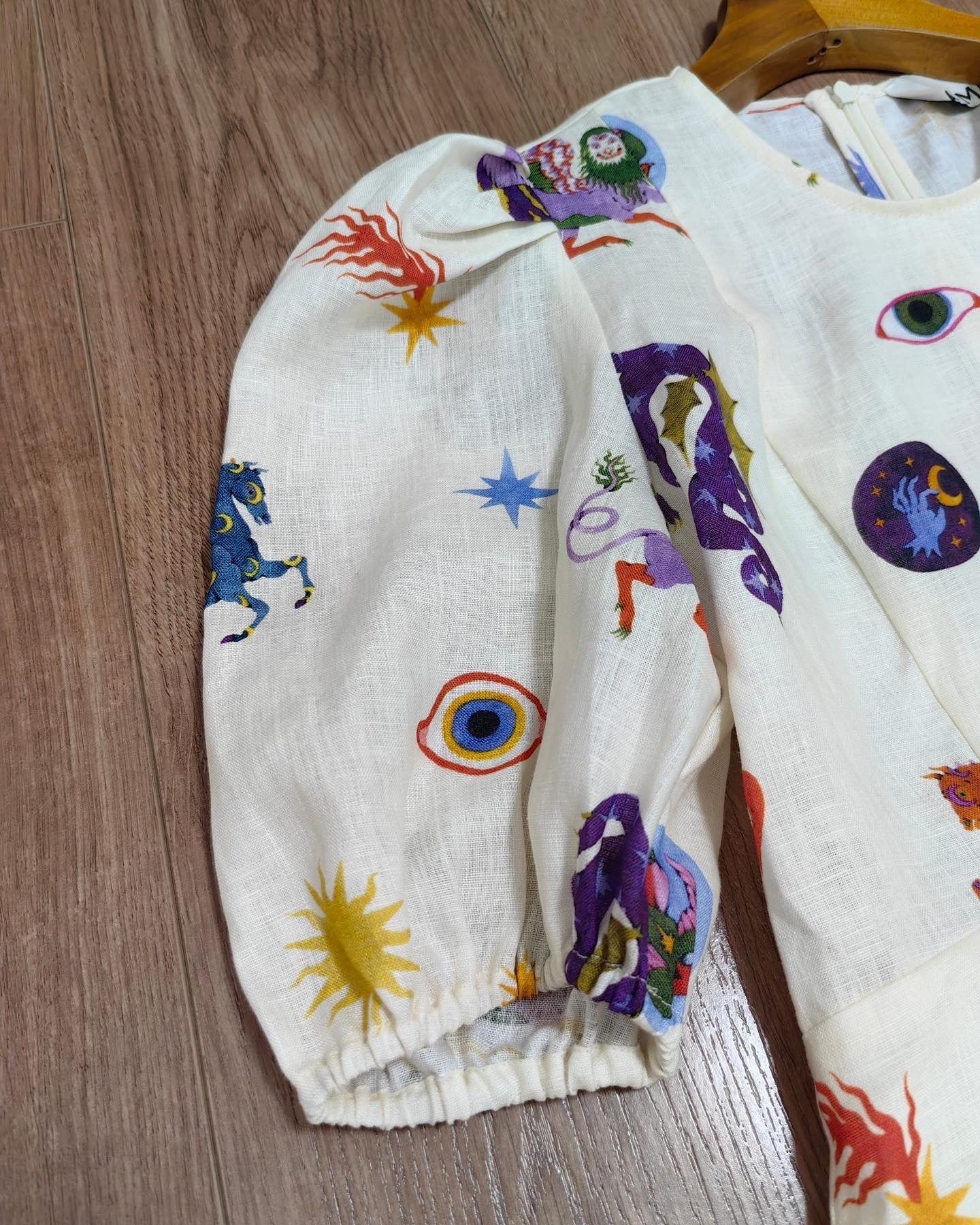 Alms Aether Abstract Midi Dress