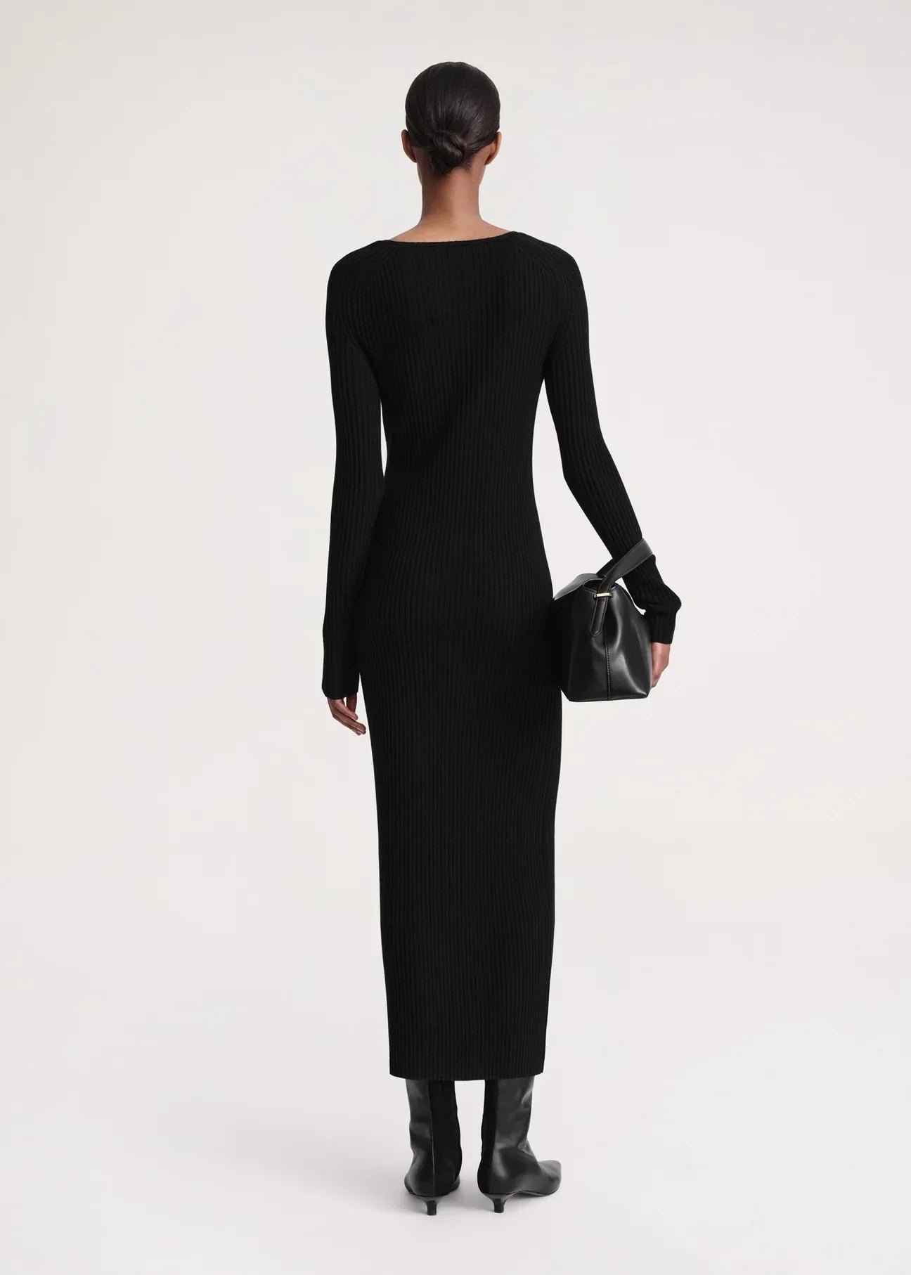 Ttm Ribbed Merino Maxi Dress