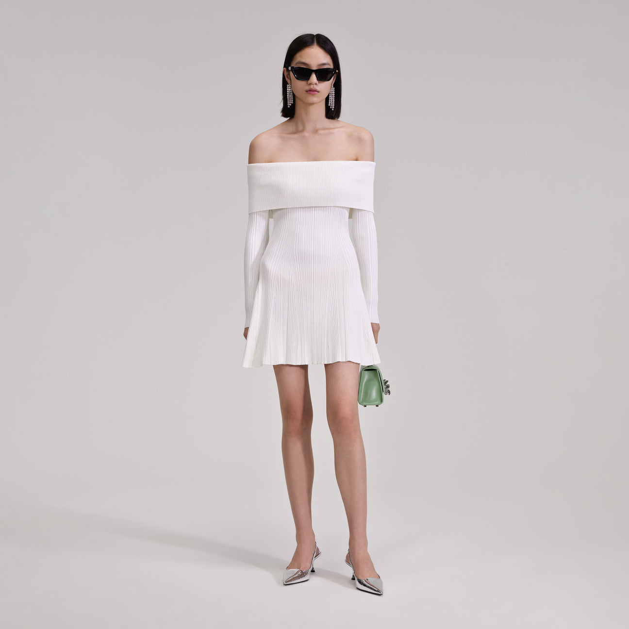 SP Off Shoulder Knit Mini Dress