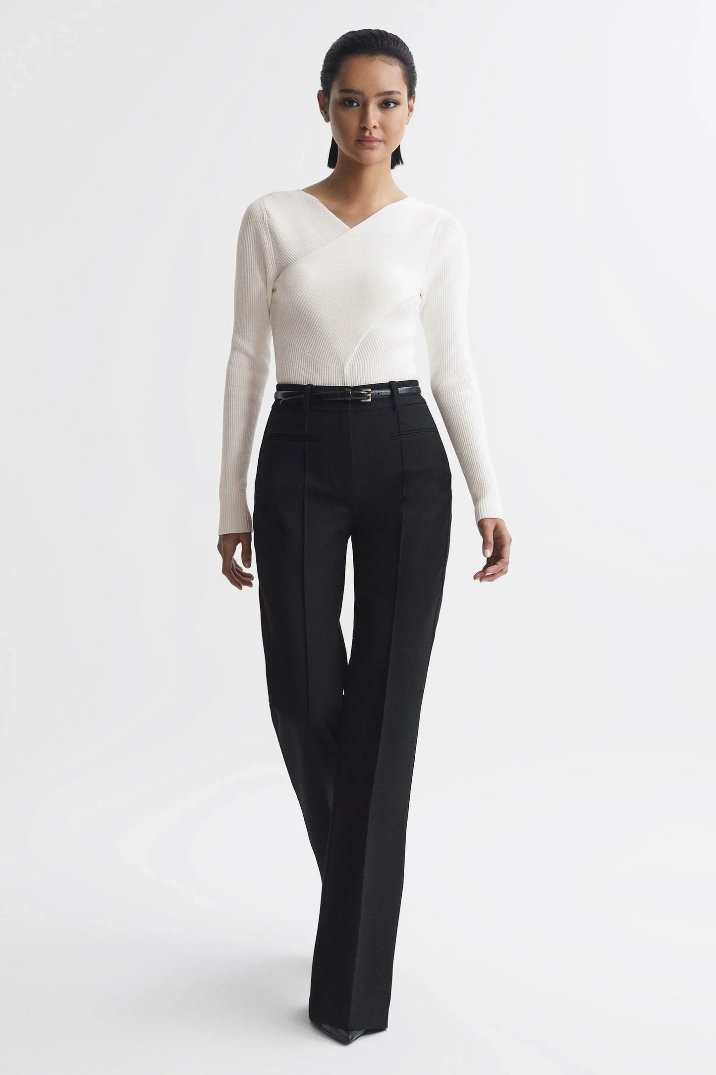 Rss Heidi Knitted Wrap Long Sleeve Top