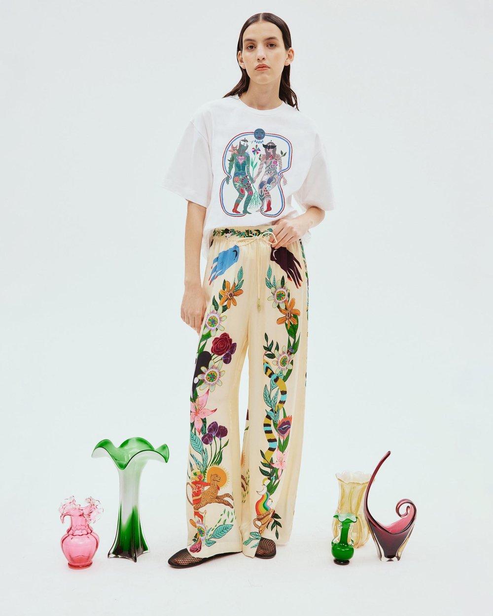 Alms Meagan Silk Shirt & Pant Set