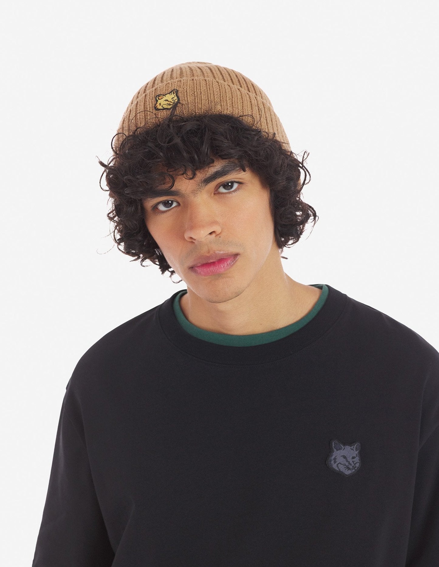 MK Bold Fox Head Ribbed Beanie