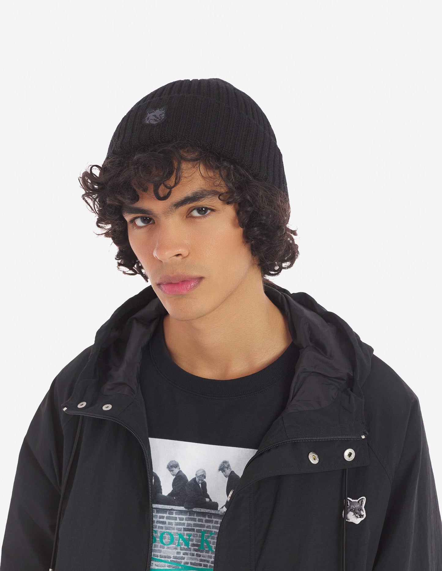 MK Bold Fox Head Ribbed Beanie