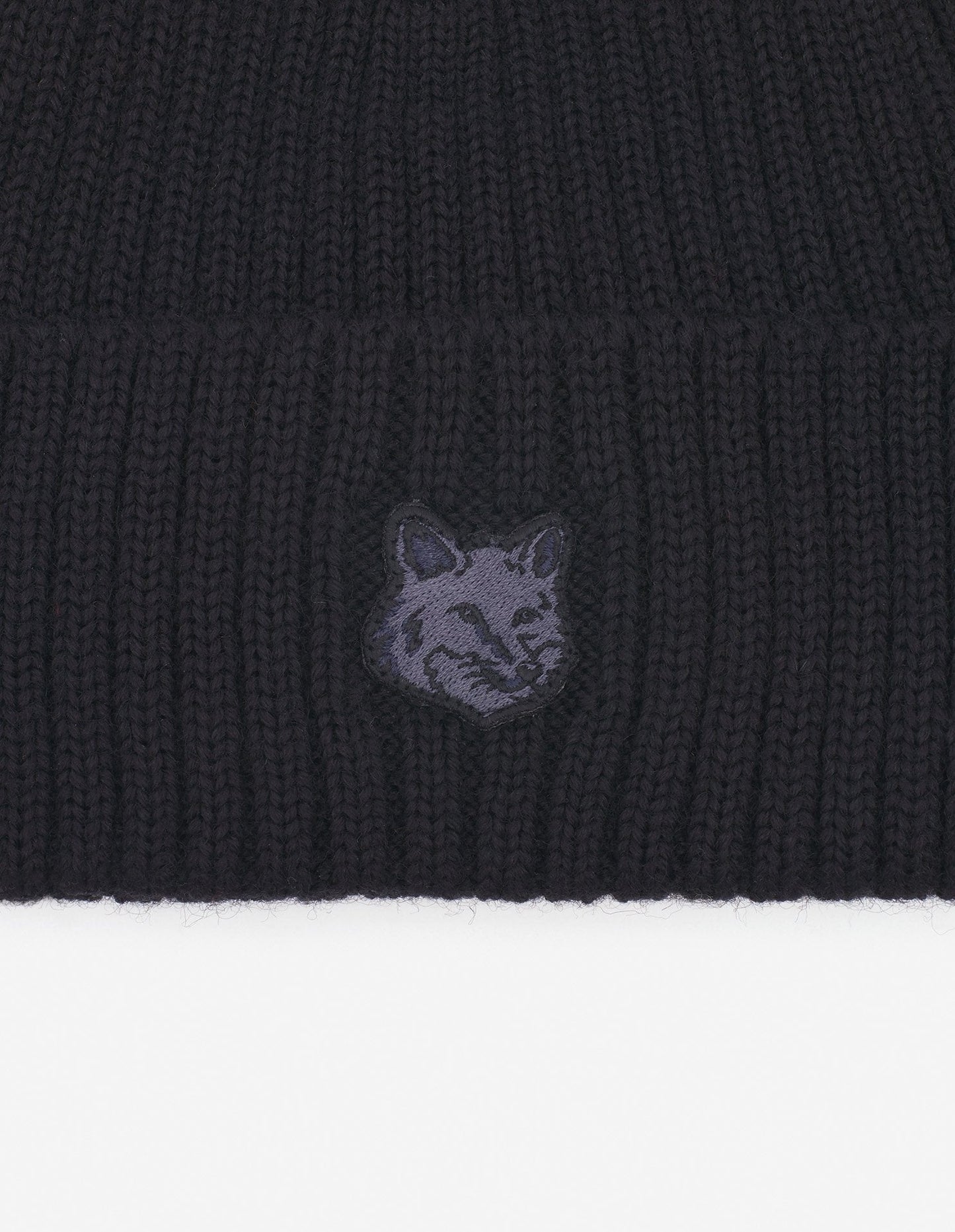 MK Bold Fox Head Ribbed Beanie