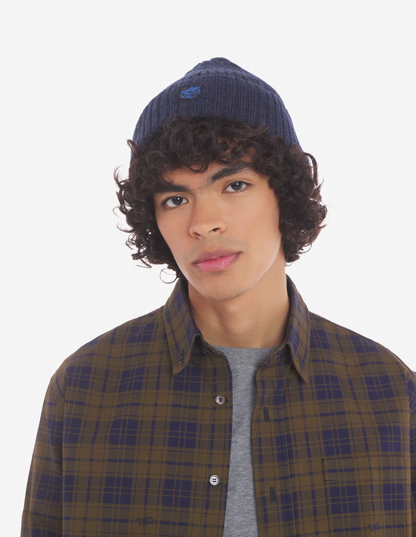 MK Bold Fox Head Ribbed Beanie