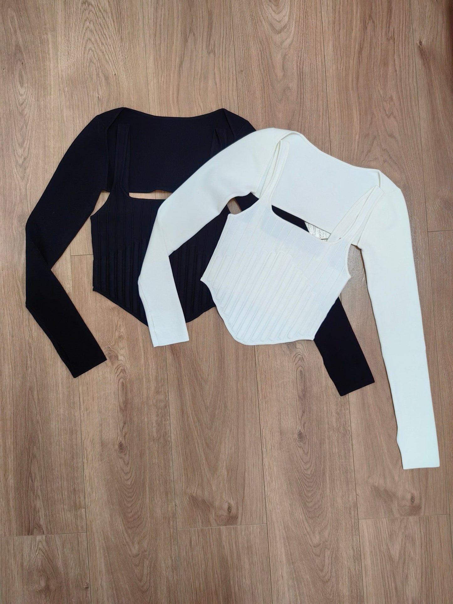 DL Pointelle Corset LS Top
