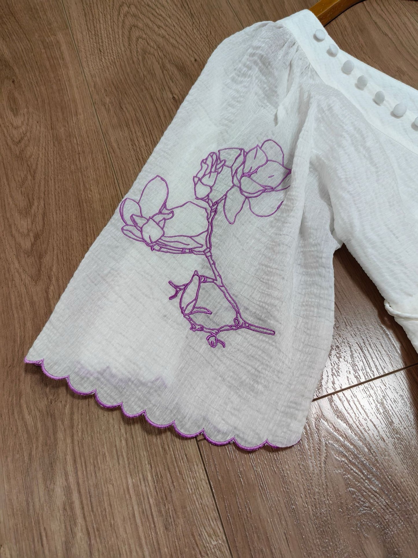 Jsln Embroidered Mini Dress with Open Back