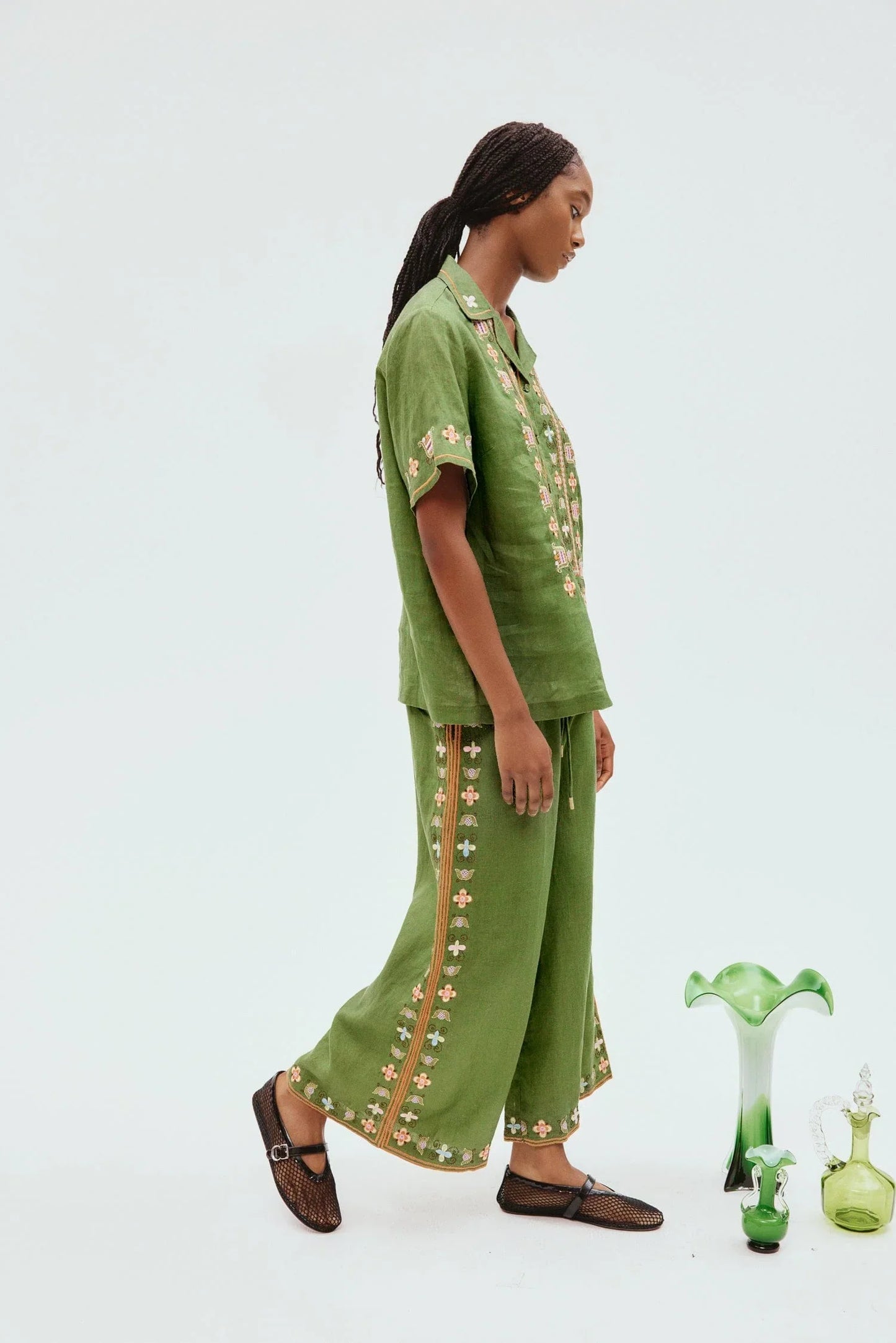 Alms Lovella Linen Shirt & Pants Set