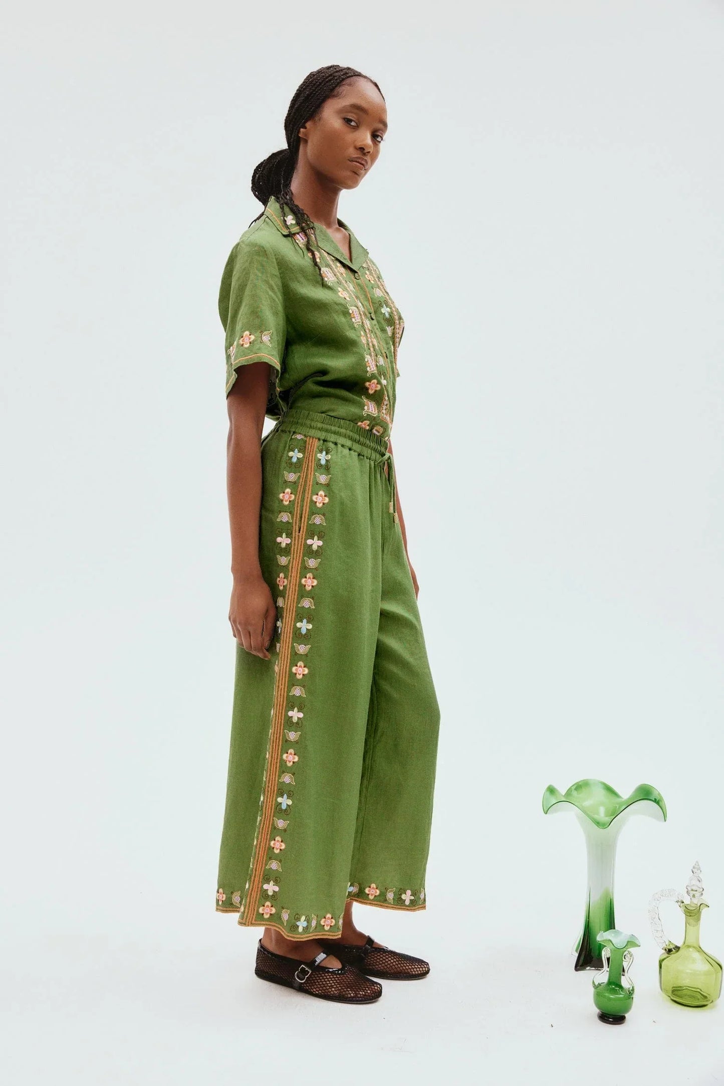 Alms Lovella Linen Shirt & Pants Set