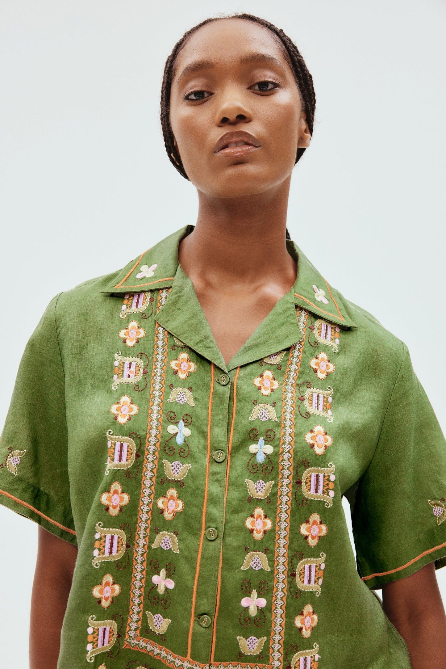 Alms Lovella Linen Shirt & Pants Set