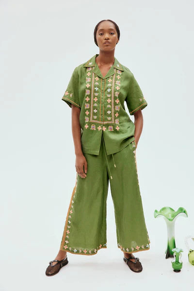 Alms Lovella Linen Shirt & Pants Set