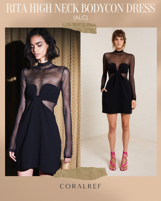 ALC Rita High Neck Bodycon Mini Dress