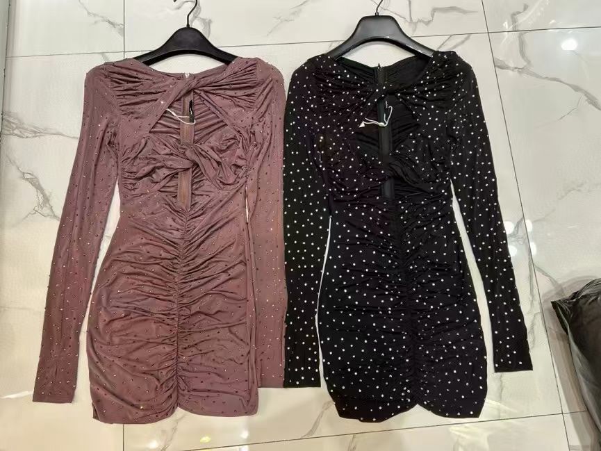 AP Ruched Mini Dress in Crystal Jersey