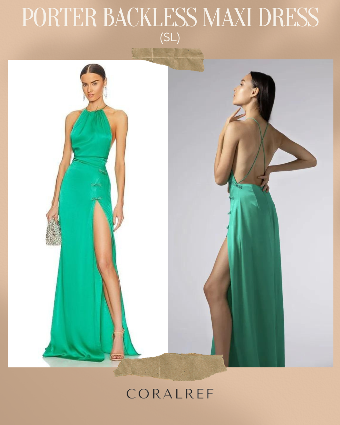 SL Porter Backless Maxi Dress