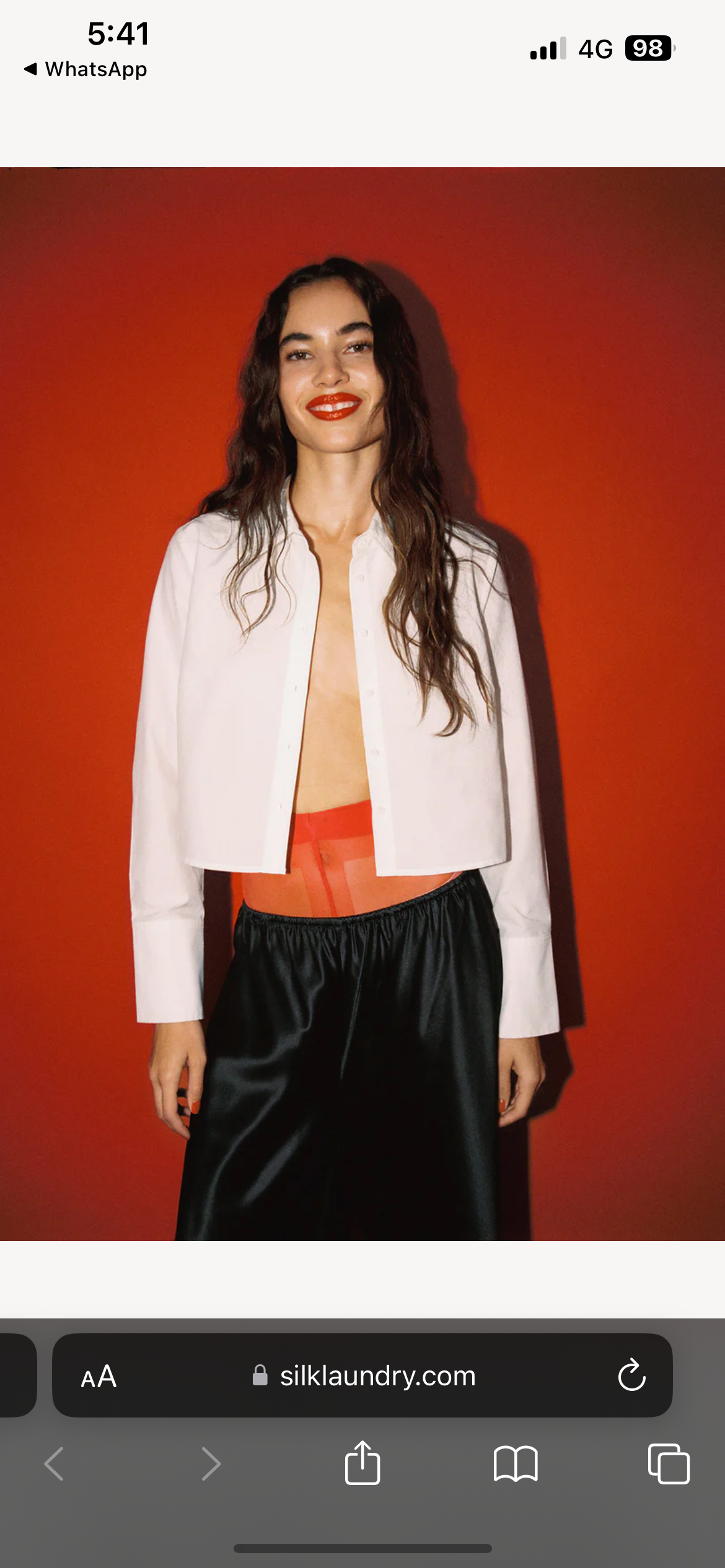 SL Cropped Long Sleeve Shirt