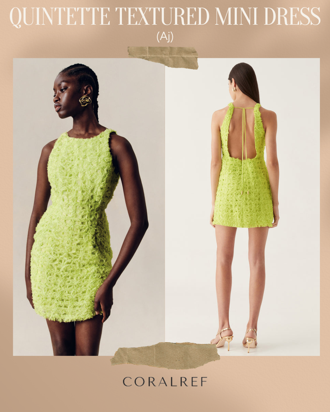 Aj Quintette Textured Mini Dress