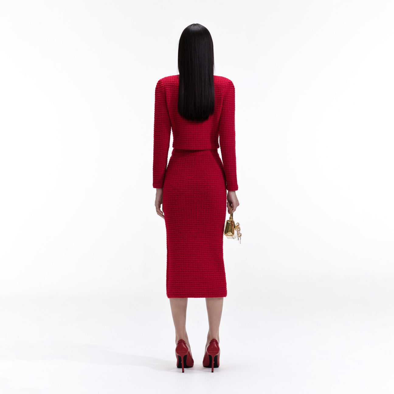 SP Knit V Neck Cardigan & Skirt Set