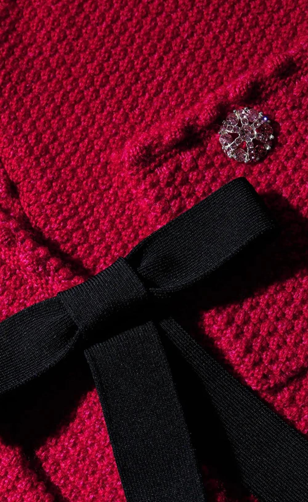 SP Knit Bow Mini Dress